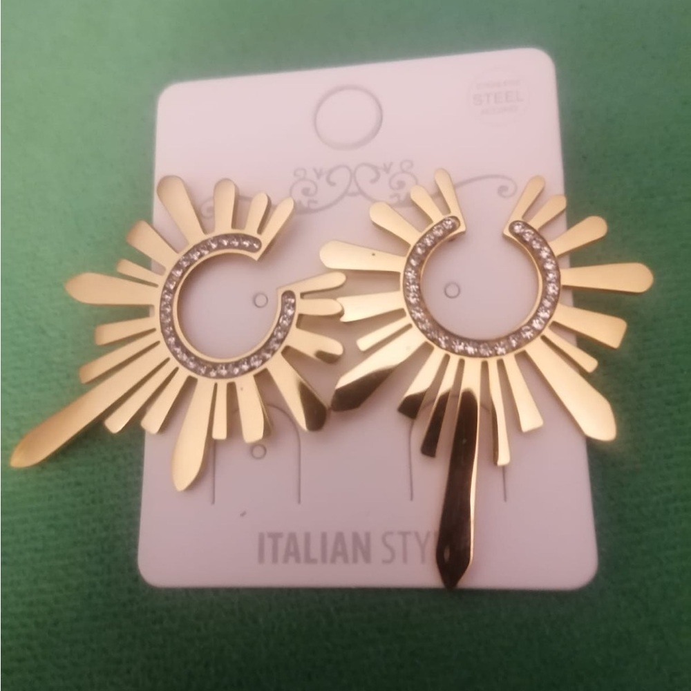 Silver Twisted Hoop Earrings with Crystal Accents